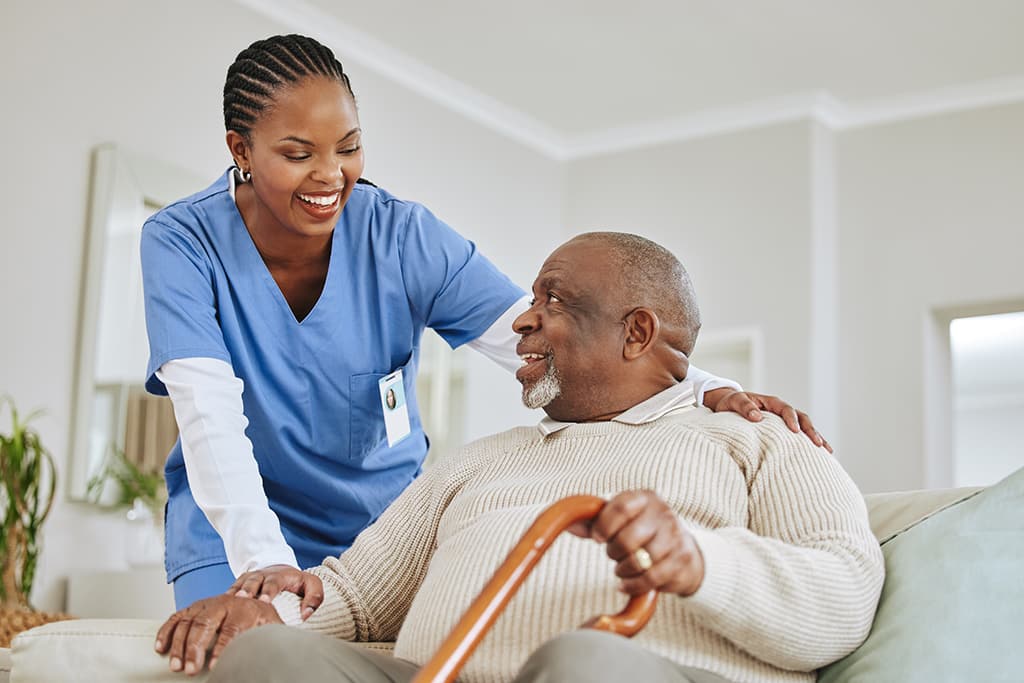 Nurse with patient