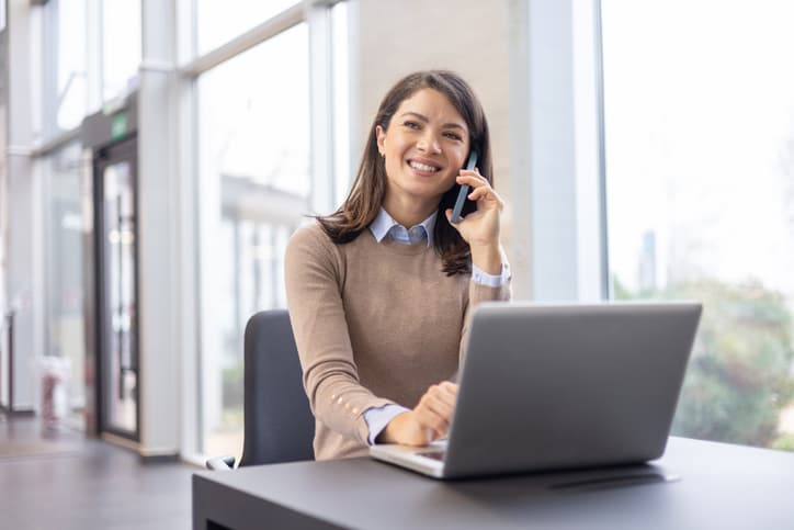 Woman on phone