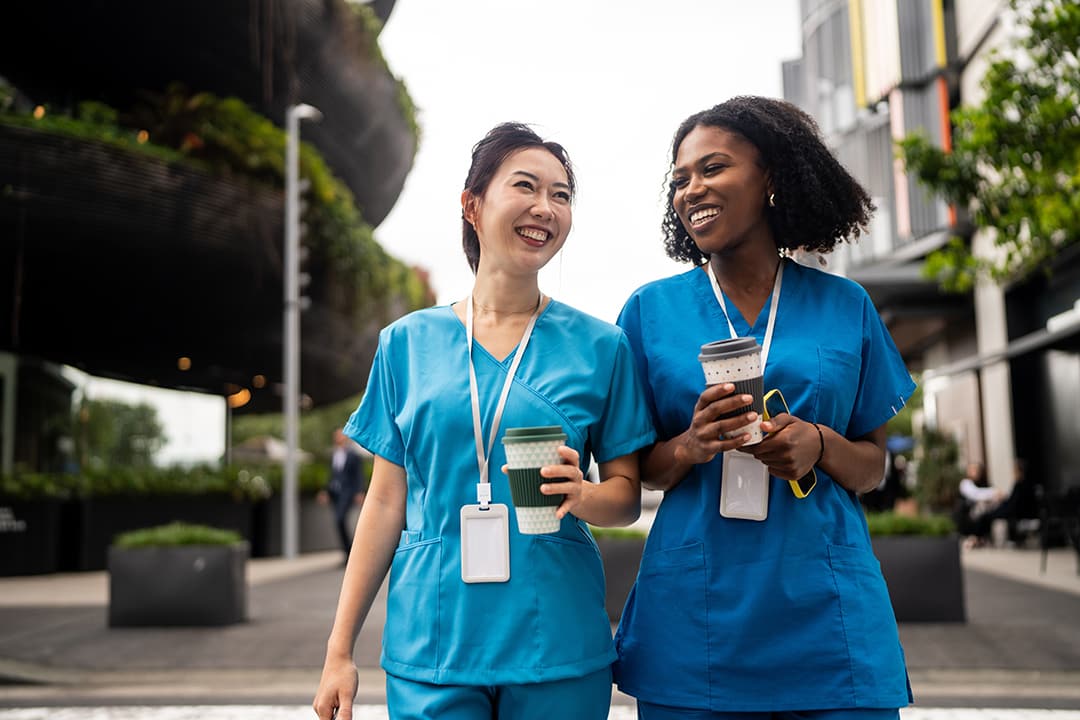 Two happy nurses